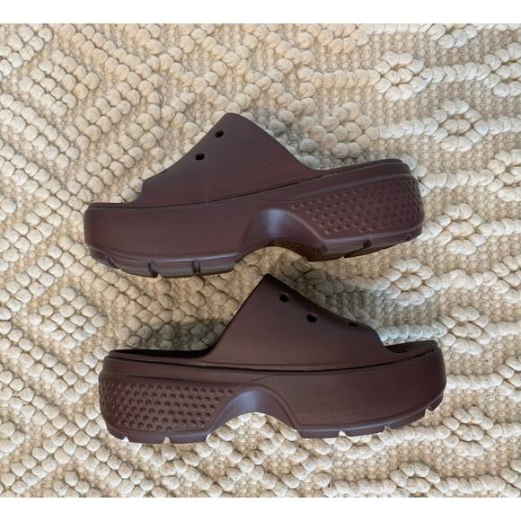 Crocs Women's Stomp Slide Mocha Brown Women Size 10 - Picture 3 of 10